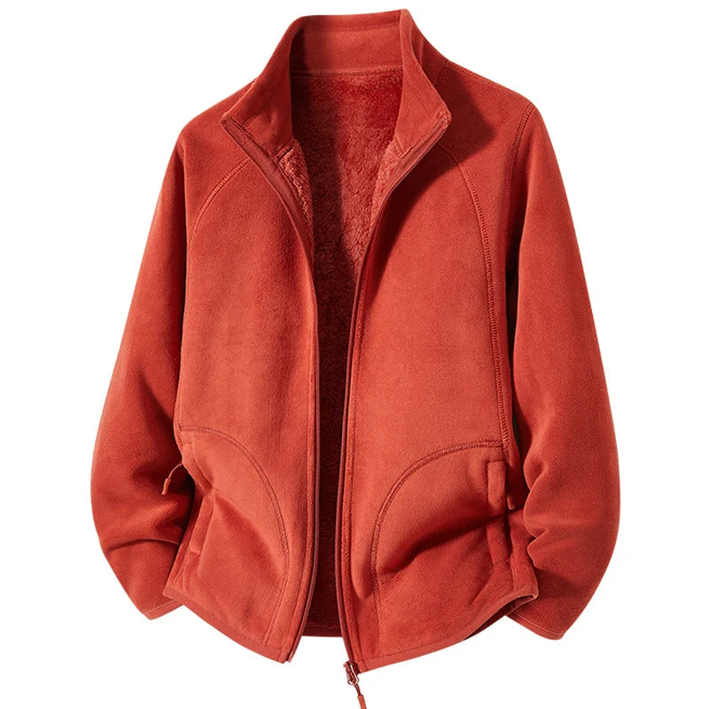 Camille – Polar Fleece Stand Collar Jacket