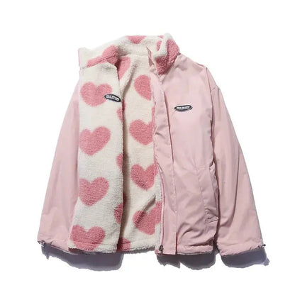 Dianne – Reversible Heart-Print Comfort Jacket