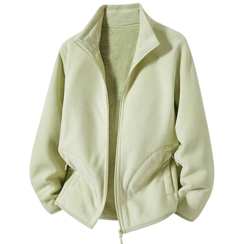 Camille – Polar Fleece Stand Collar Jacket